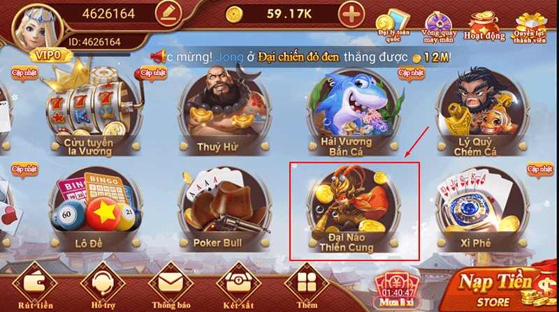 game Đại Náo Thiên cung tại CF68