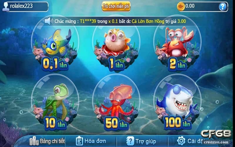 Bắn cá là một game chơi khá nhẹ nhàng tại 7Ball